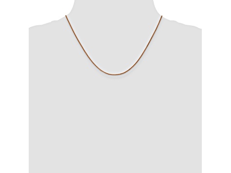 14k Diamond Cut Rose Gold 1.2mm Wheat Chain 18"