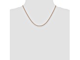 14k Diamond Cut Rose Gold 1.2mm Wheat Chain 18"