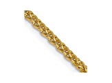 14k Yellow Gold 1.8mm Solid Diamond Cut Wheat Chain 16 inches