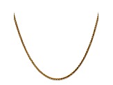 14k Yellow Gold 1.8mm Solid Diamond Cut Wheat Chain 18 inches