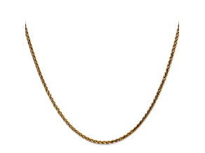 14k Yellow Gold 1.8mm Solid Diamond Cut Wheat Chain 20 inches