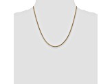 14k Yellow Gold 1.8mm Solid Diamond Cut Wheat Chain 20 inches