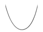 14k White Gold 1.8mm Solid Diamond Cut Wheat Chain 16 inches