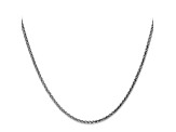 14k White Gold 1.8mm Solid Diamond Cut Wheat Chain 18 inches