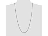 14k White Gold 1.8mm Solid Diamond Cut Wheat Chain 30 inches