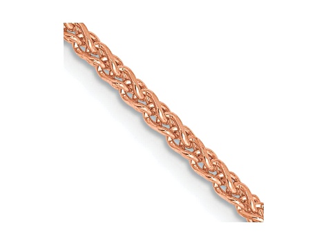 14k Rose Gold 1.8mm Solid Diamond Cut Wheat Chain 16 inches