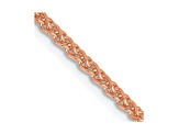 14k Rose Gold 1.8mm Solid Diamond Cut Wheat Chain 16 inches