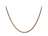 14k Rose Gold 1.8mm Solid Diamond Cut Wheat Chain 18 inches