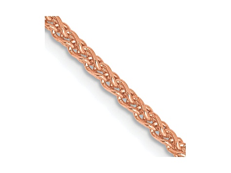 14k Rose Gold 1.8mm Solid Diamond Cut Wheat Chain 18 inches