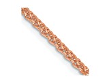 14k Rose Gold 1.8mm Solid Diamond Cut Wheat Chain 18 inches