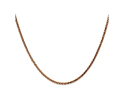 thumbnail image 2 of 14K Rose Gold Diamond Cut Cable Link Chain Necklace – 16-20 Inch, 0.6mm-1.1mm, Made In Italy, Unbranded 2 of 6