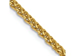 14k Yellow Gold 1.8mm Solid Diamond Cut Wheat Chain 22 inches