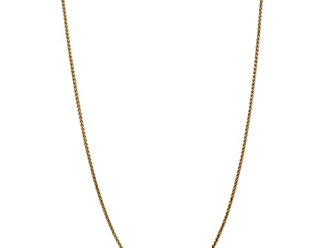 14k Yellow Gold 1.8mm Solid Diamond Cut Wheat Chain 22 inches