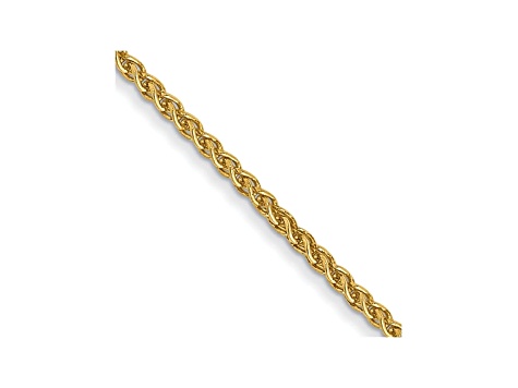 14k Yellow Gold 1mm Solid Polished Wheat Chain 18 inches
