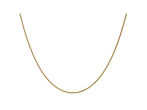 14k Yellow Gold 1mm Solid Polished Wheat Chain 20 inches