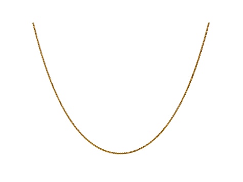 14k Yellow Gold 1mm Solid Polished Wheat Chain 24 inches