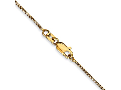 14k Yellow Gold 1mm Solid Polished Wheat Chain 30 inches