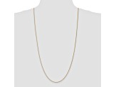 14k Yellow Gold 1mm Solid Polished Wheat Chain 30 inches