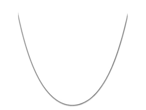 14k White Gold 1mm Wheat Pendant Chain 18 inches