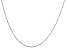 14k White Gold 0.6mm Solid Diamond Cut Cable Chain 16 inches