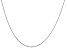 14k White Gold 0.6mm Solid Diamond Cut Cable Chain 18 inches