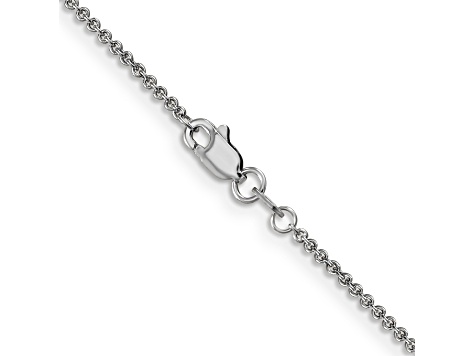 14k White Gold 1.5mm Solid Polished Cable Chain 20 Inches