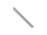 14k White Gold 1.5mm Solid Polished Cable Chain 24 Inches