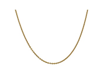 14K Solid Gold 1.8mm Flat Box Chain Lobster Clasp 
