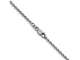 14k White Gold 1.80 mm Cable Chain 18 Inches
