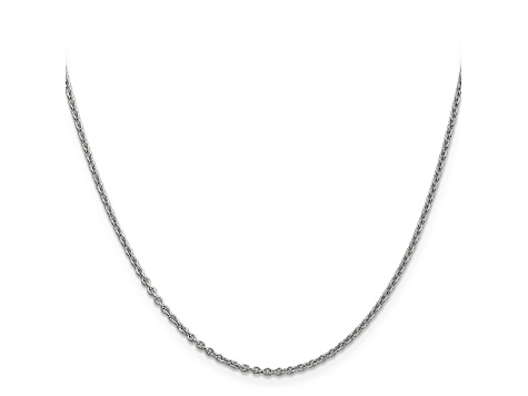 14k White Gold 1.80 mm Cable Chain 24 Inches
