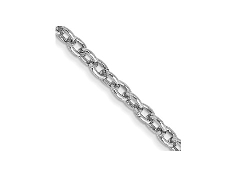 14k White Gold 1.80 mm Cable Chain 24 Inches