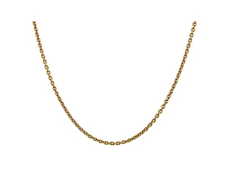 14k Yellow Gold 2.2mm Solid Polished Cable Chain 20 Inches
