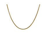 14k Yellow Gold 2.2mm Solid Polished Cable Chain 24 Inches