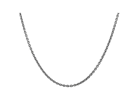 14k White Gold 2.20mm Cable Chain 16 Inches