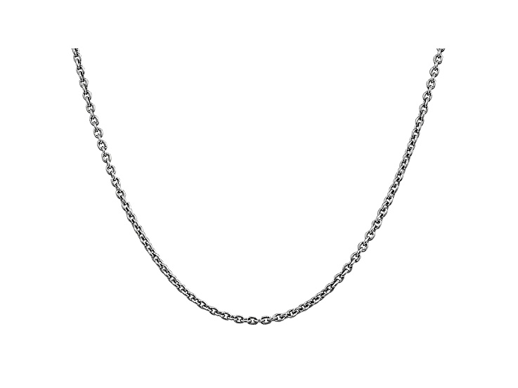 14k White Gold 2.20mm Cable Chain 20 Inches - VG083G | JTV