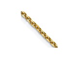14k Yellow Gold 1.45mm Solid Diamond Cut Cable Chain 16 Inches