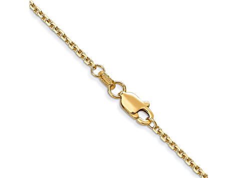 14k Yellow Gold 1.45mm Solid Diamond Cut Cable Chain 20 Inches