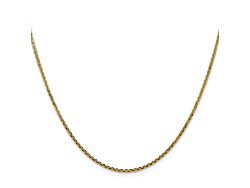 thumbnail image 2 of Midas 14K Solid Yellow Gold 1.45mm Forzentina Chain Necklace – Diamond Cut, 16-24" 2 of 5