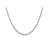 14k White Gold 1.45mm Solid Diamond Cut Cable Chain 18 Inches
