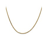 14k Yellow Gold 1.65mm Solid Diamond Cut Cable Chain 18 Inches