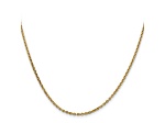 14k Yellow Gold 1.65mm Solid Diamond Cut Cable Chain 20 Inches