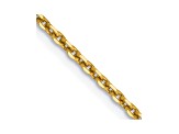 14k Yellow Gold 1.65mm Solid Diamond Cut Cable Chain 24 Inches