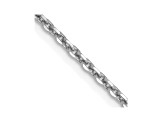 14k White Gold 1.65mm Solid Diamond Cut Cable Chain 18 Inches