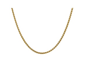 14k Yellow Gold 2.8mm Wheat Chain 18 Inches