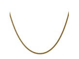 14k Yellow Gold 1mm Solid Polished Wheat Chain 16 Inches