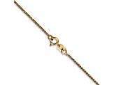 14k Yellow Gold 1mm Solid Polished Wheat Chain 16 Inches