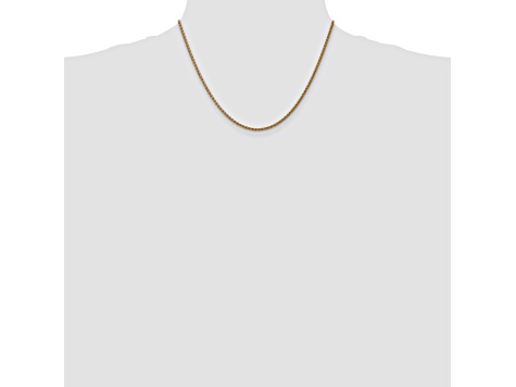 14k Yellow Gold 1mm Solid Polished Wheat Chain 18 Inches