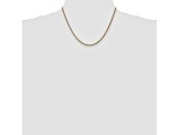 14k Yellow Gold 1mm Solid Polished Wheat Chain 18 Inches