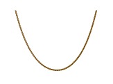 14k Yellow Gold 1mm Solid Polished Wheat Chain 20 Inches