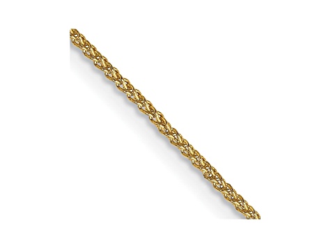 14k Yellow Gold 1mm Solid Polished Wheat Chain 24 Inches